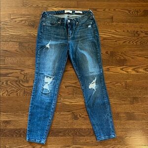 Women's Distressed Blue Jeans